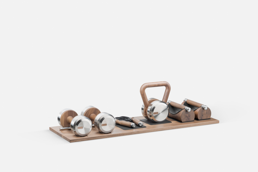 DEHA™ Set Alat Kebugaran Kecil di Stand Kayu