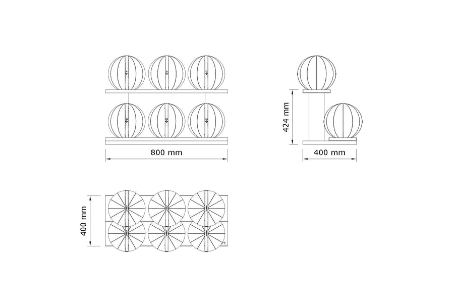 MOXA™ SET - Bola Gym Berbobot dengan Rak Horizontal